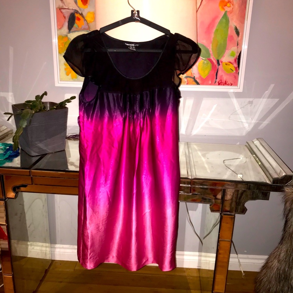 Ombré silk dress